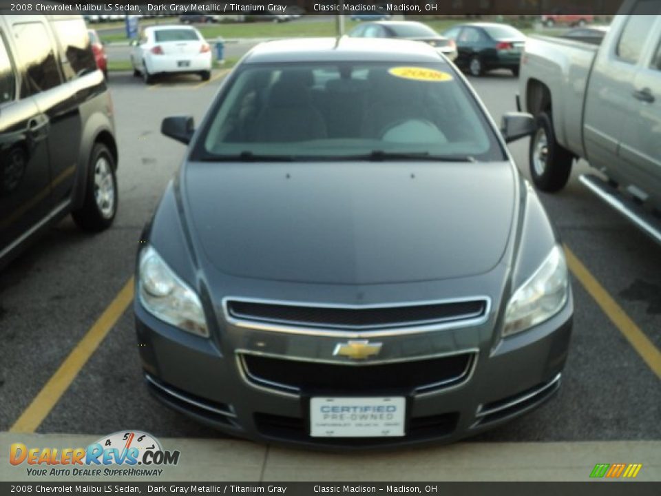 2008 Chevrolet Malibu LS Sedan Dark Gray Metallic / Titanium Gray Photo #2