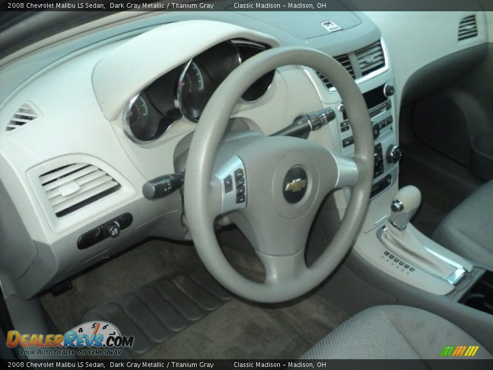 2008 Chevrolet Malibu LS Sedan Dark Gray Metallic / Titanium Gray Photo #10