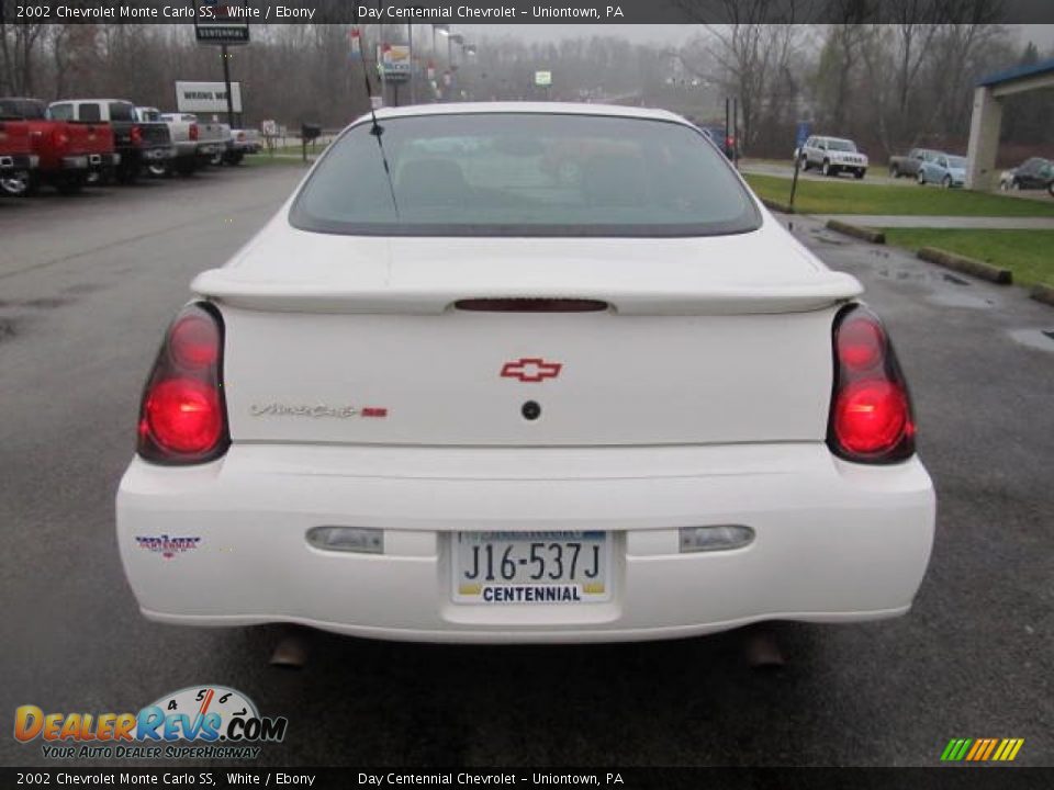 2002 Chevrolet Monte Carlo SS White / Ebony Photo #3