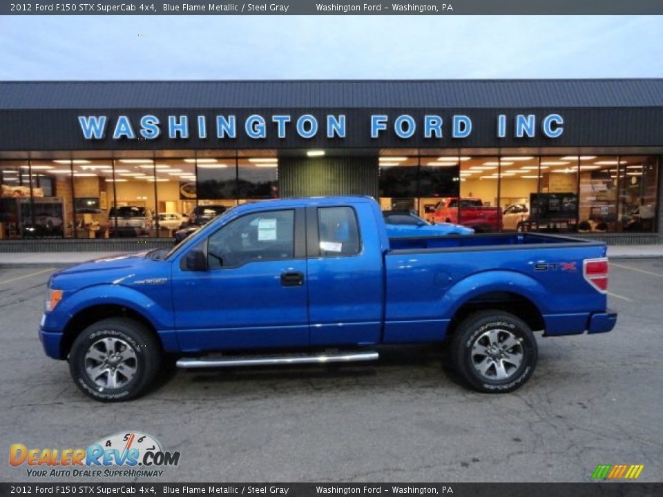 2012 Ford F150 STX SuperCab 4x4 Blue Flame Metallic / Steel Gray Photo #1