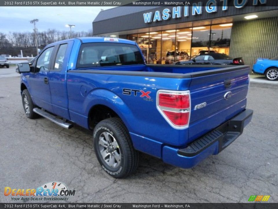 2012 Ford F150 STX SuperCab 4x4 Blue Flame Metallic / Steel Gray Photo #2