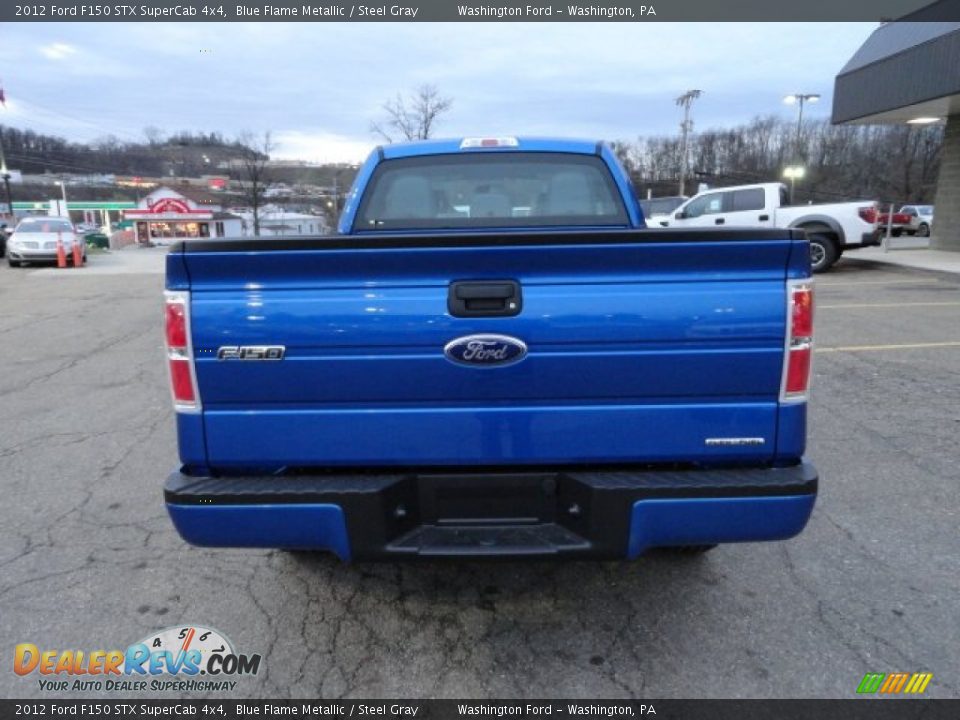 2012 Ford F150 STX SuperCab 4x4 Blue Flame Metallic / Steel Gray Photo #3