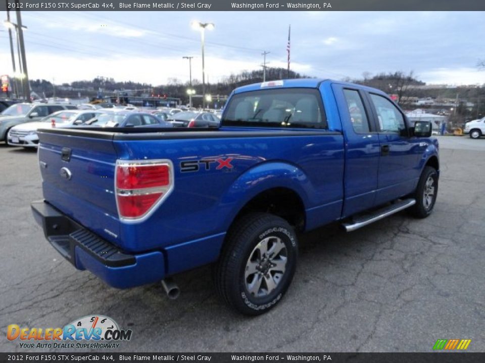 2012 Ford F150 STX SuperCab 4x4 Blue Flame Metallic / Steel Gray Photo #4