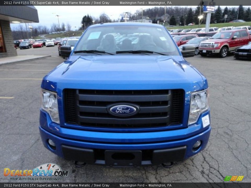 2012 Ford F150 STX SuperCab 4x4 Blue Flame Metallic / Steel Gray Photo #7