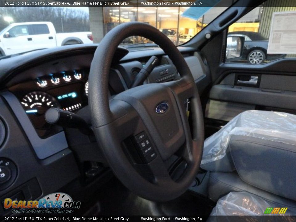 2012 Ford F150 STX SuperCab 4x4 Blue Flame Metallic / Steel Gray Photo #15