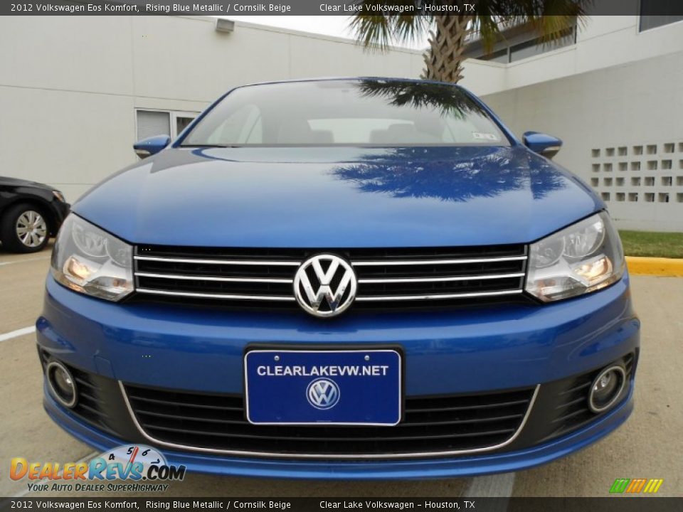 2012 Volkswagen Eos Komfort Rising Blue Metallic / Cornsilk Beige Photo #2