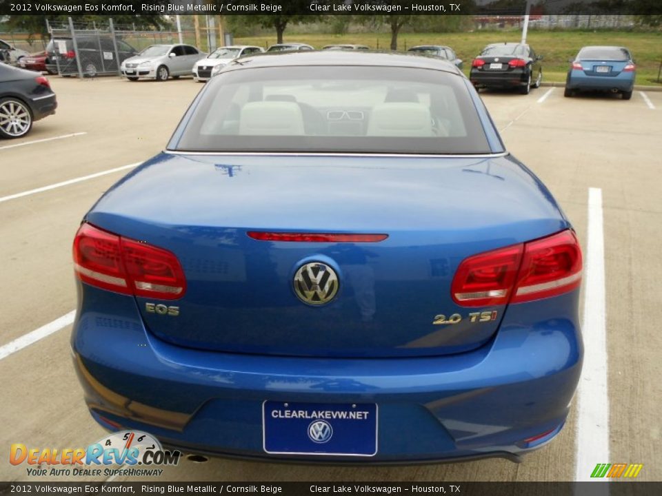 2012 Volkswagen Eos Komfort Rising Blue Metallic / Cornsilk Beige Photo #6