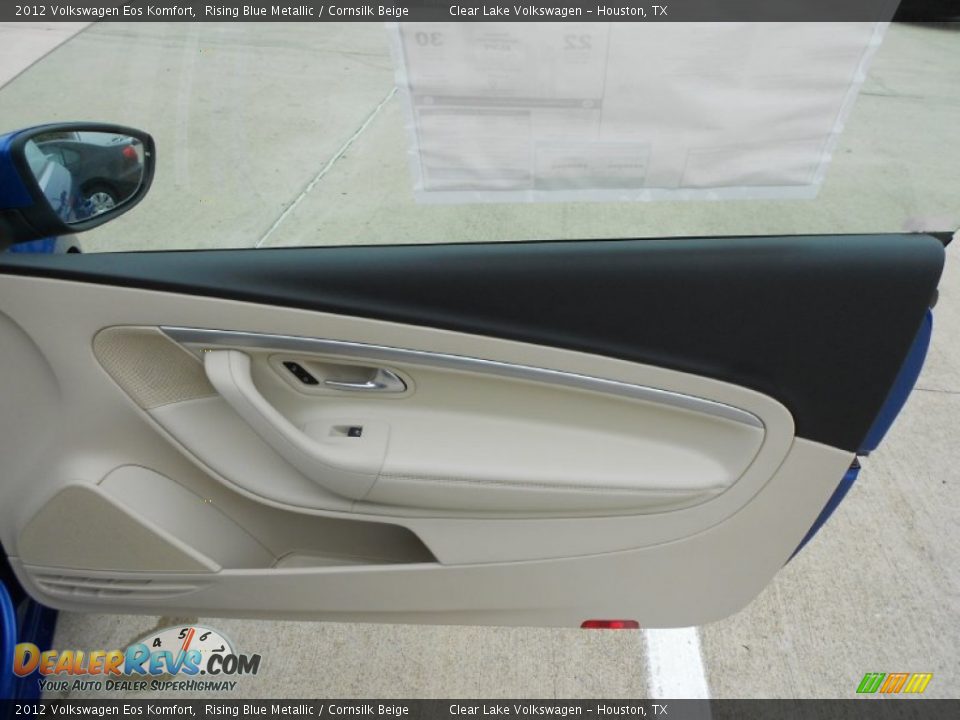 2012 Volkswagen Eos Komfort Rising Blue Metallic / Cornsilk Beige Photo #12