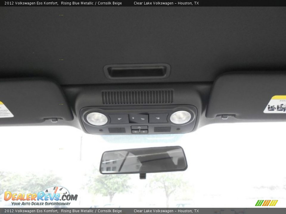 2012 Volkswagen Eos Komfort Rising Blue Metallic / Cornsilk Beige Photo #19