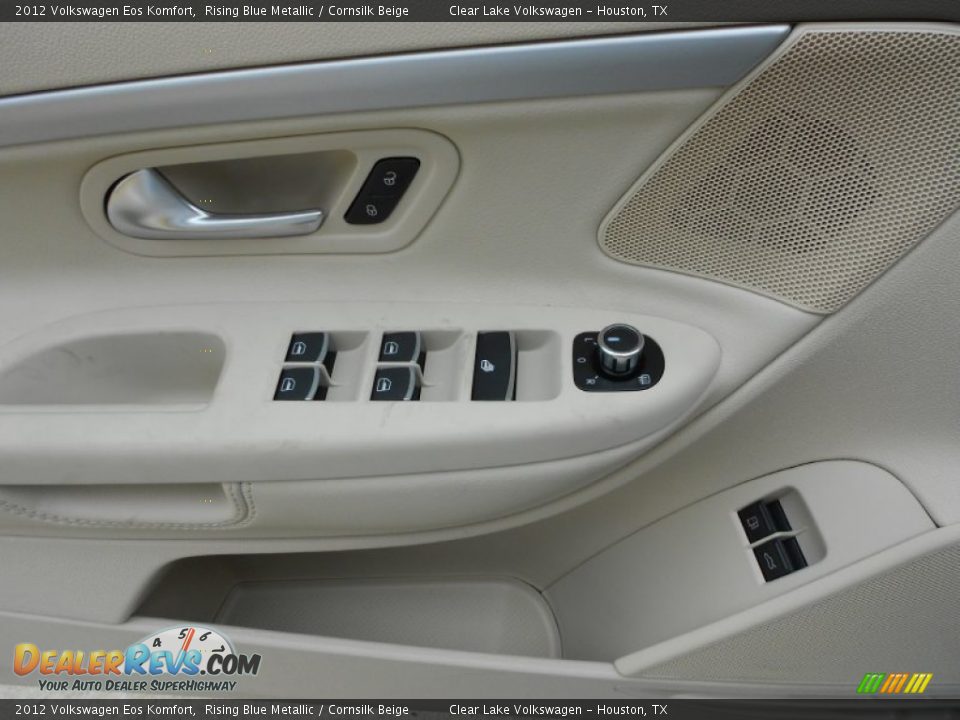 2012 Volkswagen Eos Komfort Rising Blue Metallic / Cornsilk Beige Photo #21