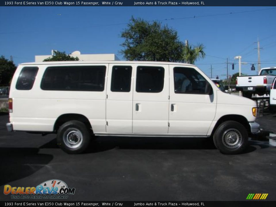 White 1993 Ford E Series Van E350 Club Wagon 15 Passenger Photo #10