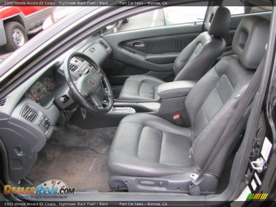 Black Interior - 2002 Honda Accord EX Coupe Photo #6