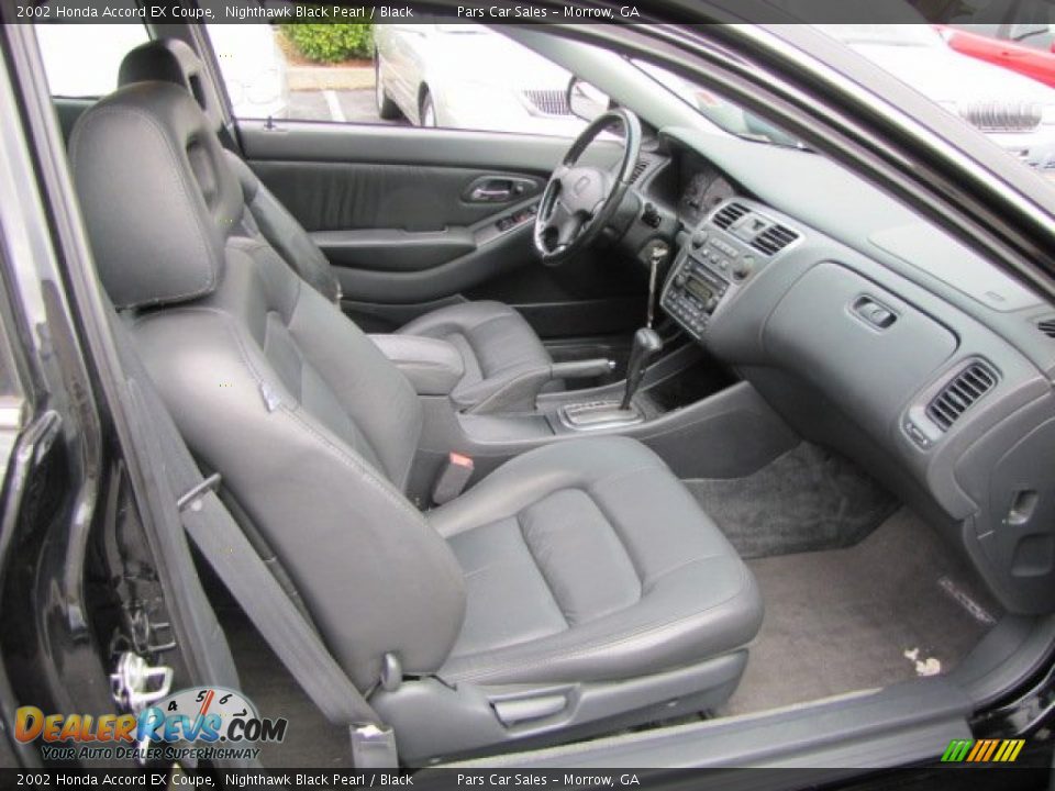 Black Interior - 2002 Honda Accord EX Coupe Photo #9