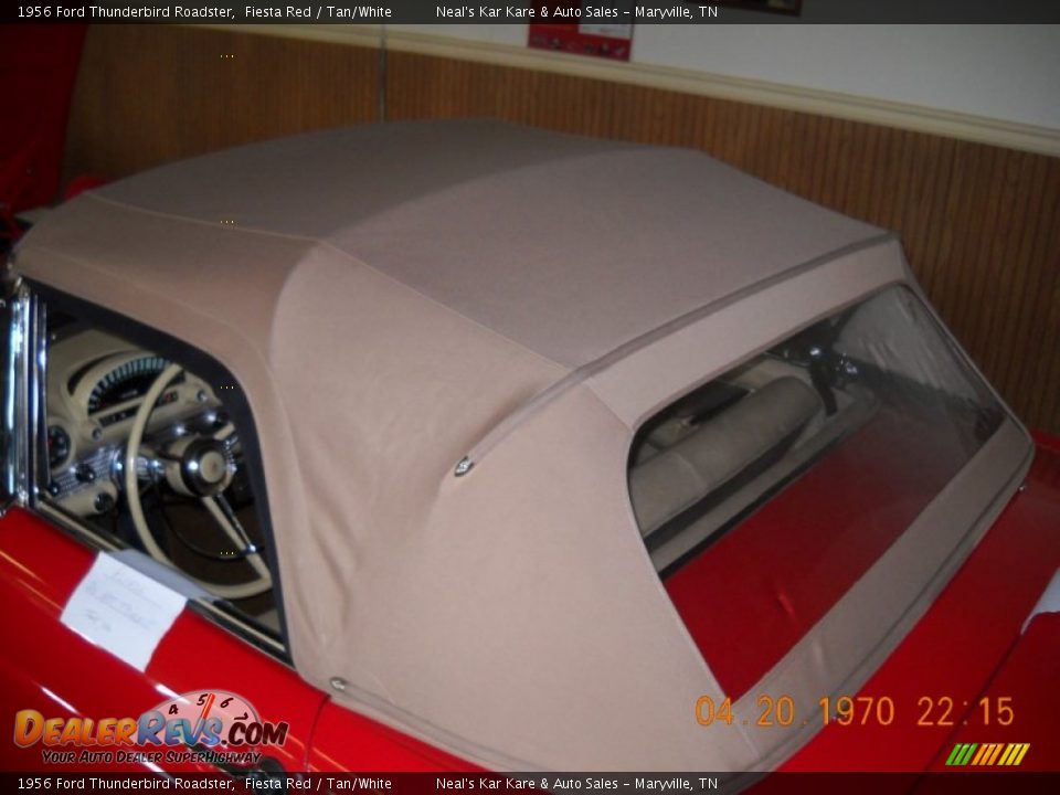 1956 Ford Thunderbird Roadster Fiesta Red / Tan/White Photo #24