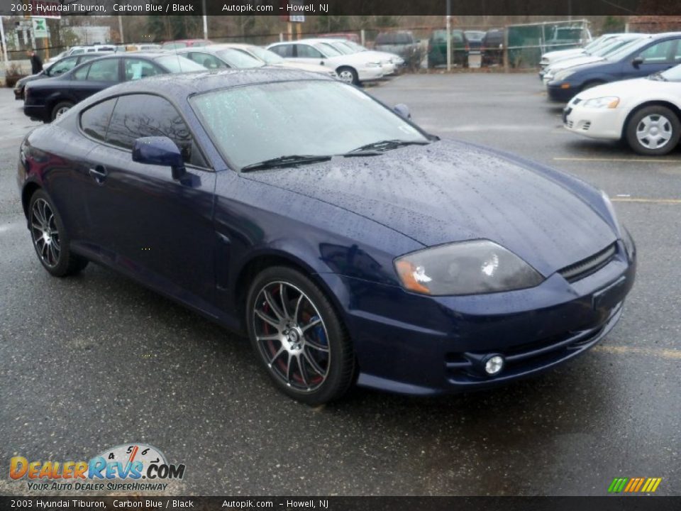 2003 Hyundai Tiburon Carbon Blue / Black Photo #2