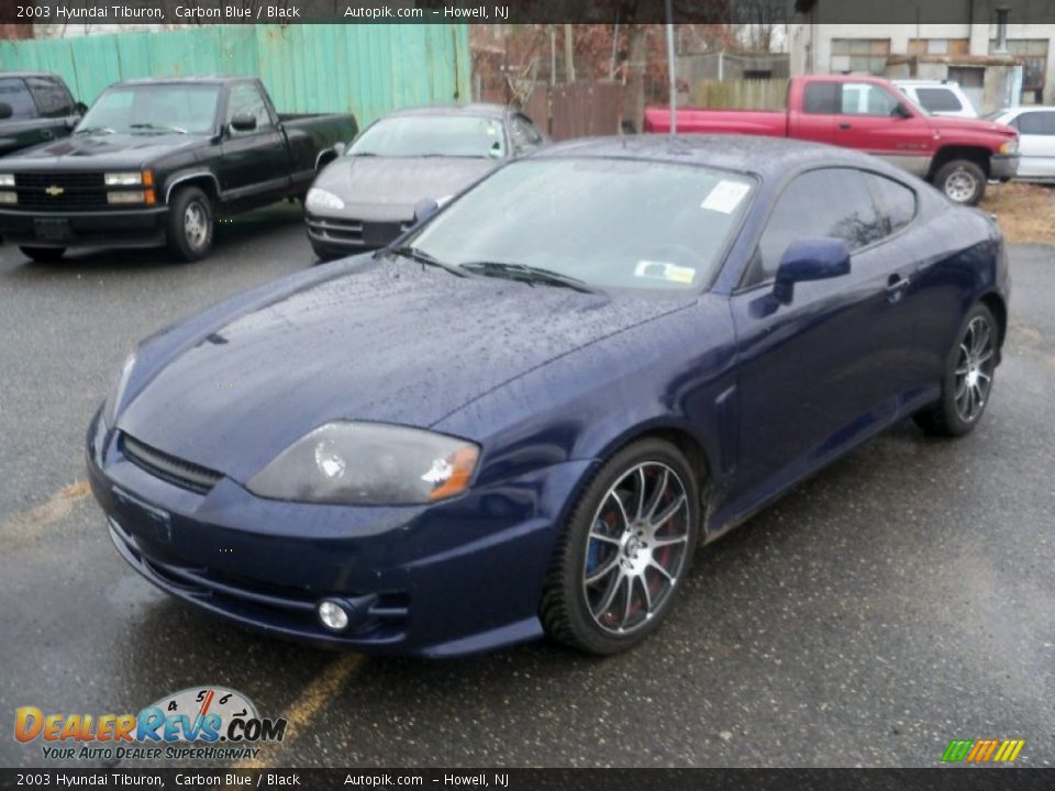 2003 Hyundai Tiburon Carbon Blue / Black Photo #3