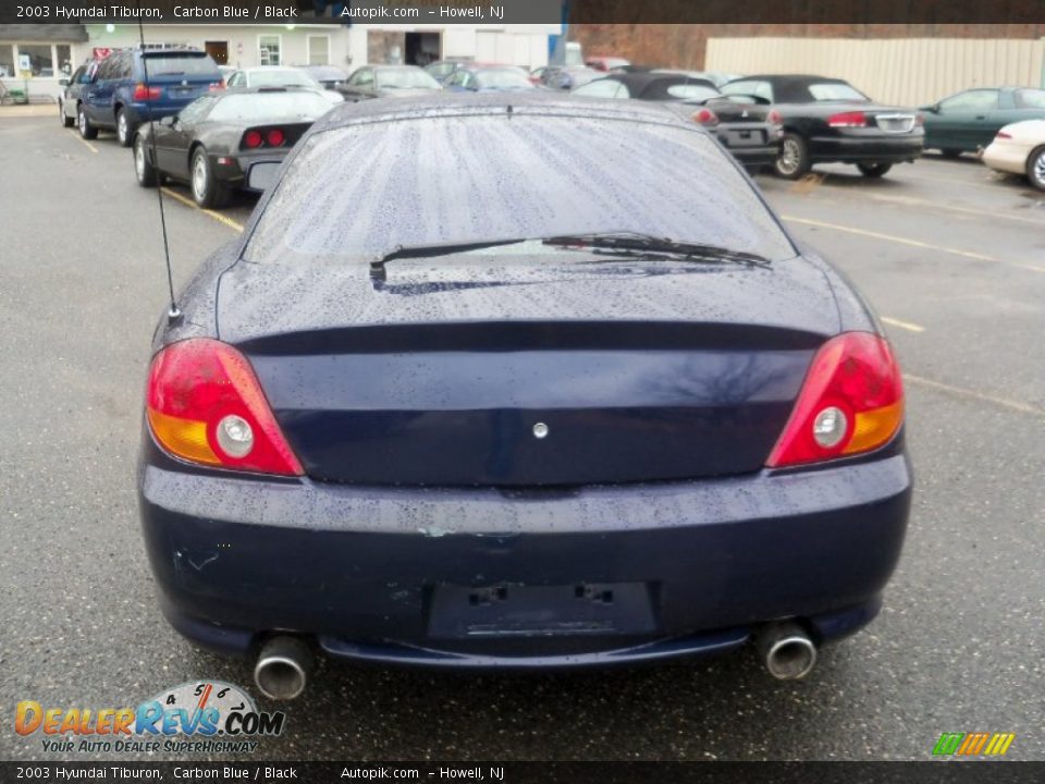 2003 Hyundai Tiburon Carbon Blue / Black Photo #4