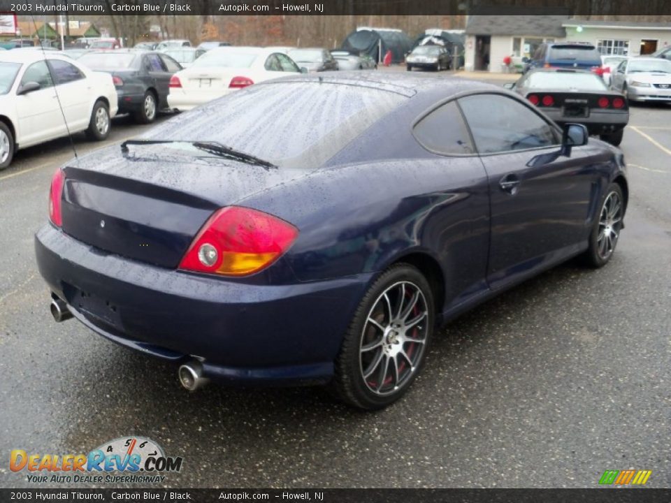 2003 Hyundai Tiburon Carbon Blue / Black Photo #6