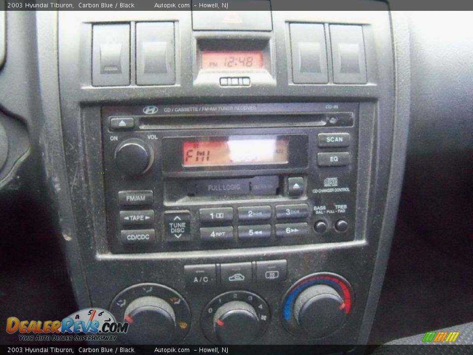 2003 Hyundai Tiburon Carbon Blue / Black Photo #11