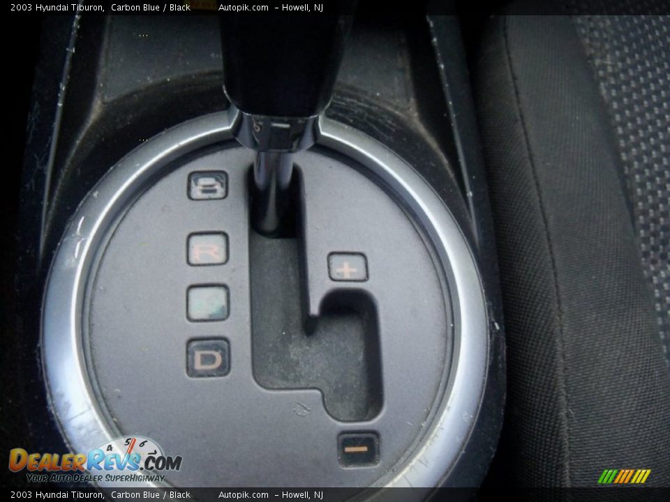 2003 Hyundai Tiburon Carbon Blue / Black Photo #14