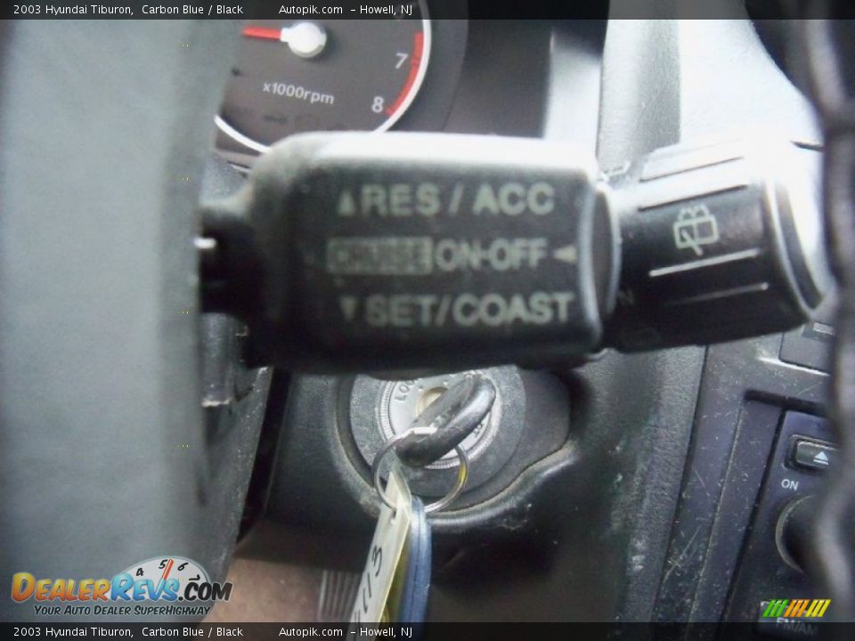 2003 Hyundai Tiburon Carbon Blue / Black Photo #15