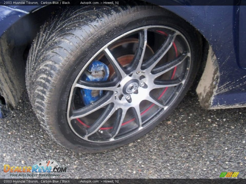 2003 Hyundai Tiburon Carbon Blue / Black Photo #17