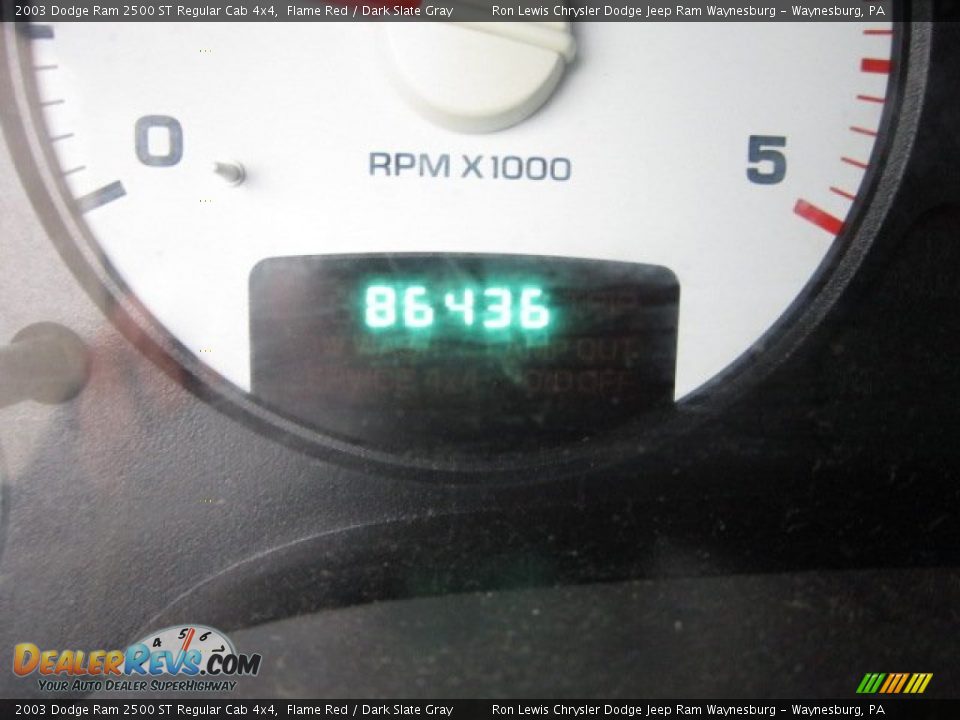 2003 Dodge Ram 2500 ST Regular Cab 4x4 Flame Red / Dark Slate Gray Photo #21