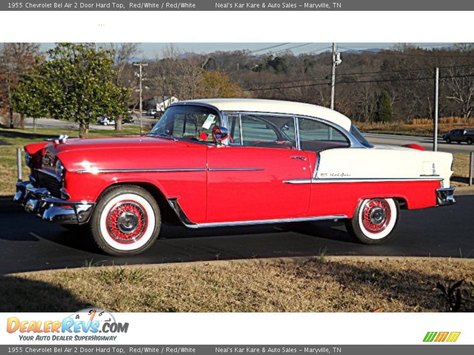 Red/White 1955 Chevrolet Bel Air 2 Door Hard Top Photo #3