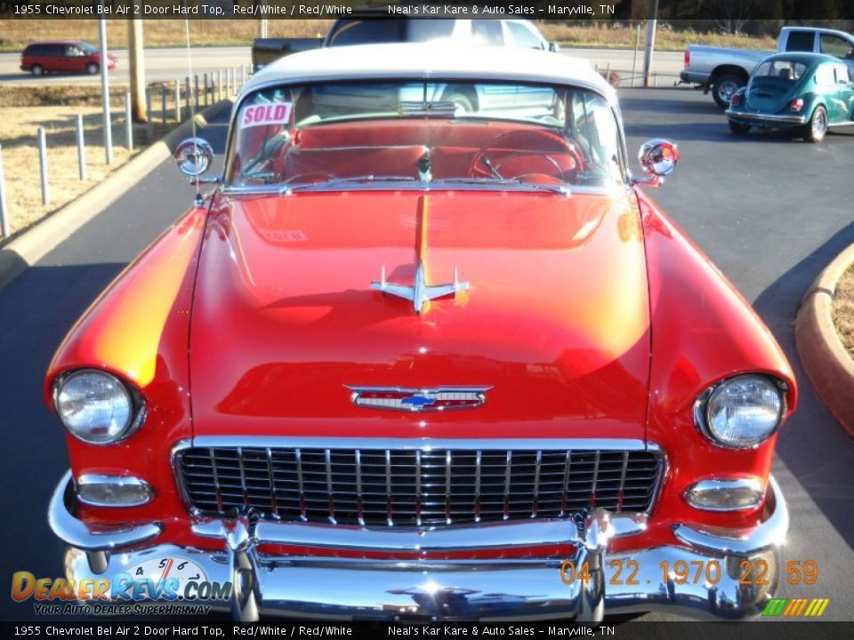 Red/White 1955 Chevrolet Bel Air 2 Door Hard Top Photo #4