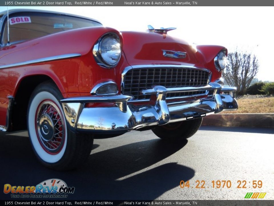 1955 Chevrolet Bel Air 2 Door Hard Top Red/White / Red/White Photo #6