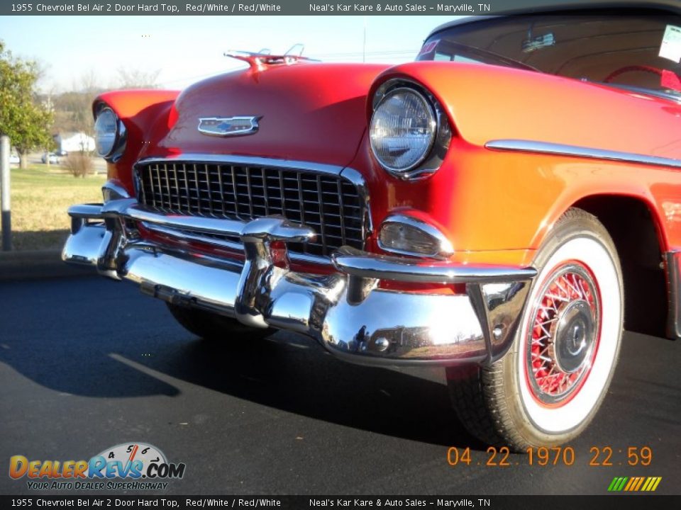 1955 Chevrolet Bel Air 2 Door Hard Top Red/White / Red/White Photo #7