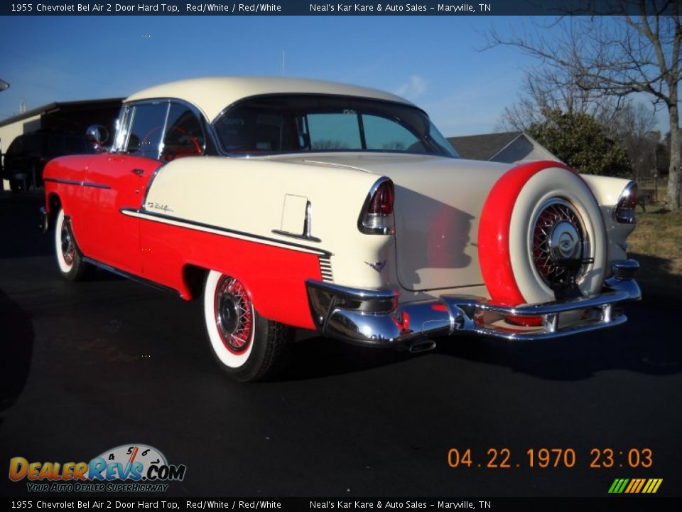 Red/White 1955 Chevrolet Bel Air 2 Door Hard Top Photo #9