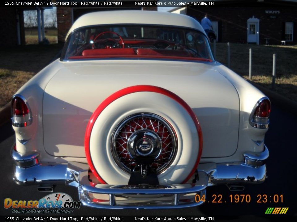 1955 Chevrolet Bel Air 2 Door Hard Top Red/White / Red/White Photo #10