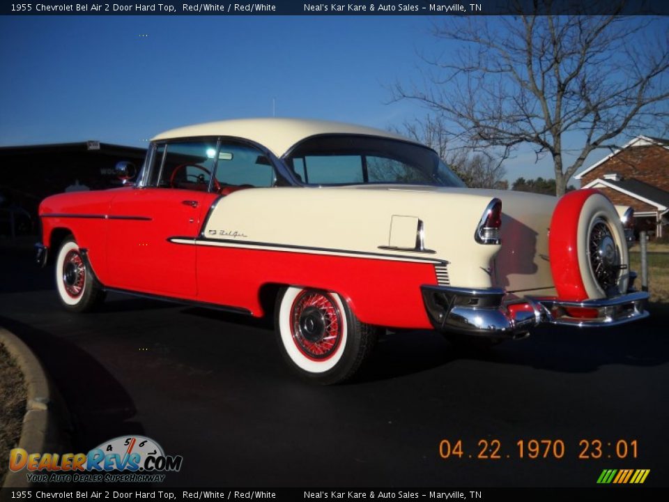 1955 Chevrolet Bel Air 2 Door Hard Top Red/White / Red/White Photo #11