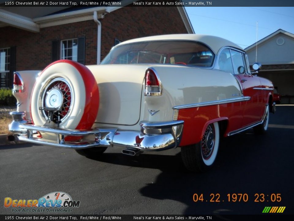 1955 Chevrolet Bel Air 2 Door Hard Top Red/White / Red/White Photo #12