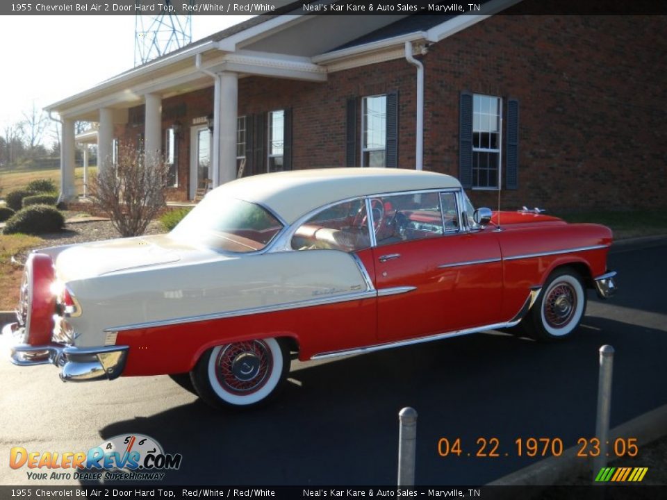 1955 Chevrolet Bel Air 2 Door Hard Top Red/White / Red/White Photo #14