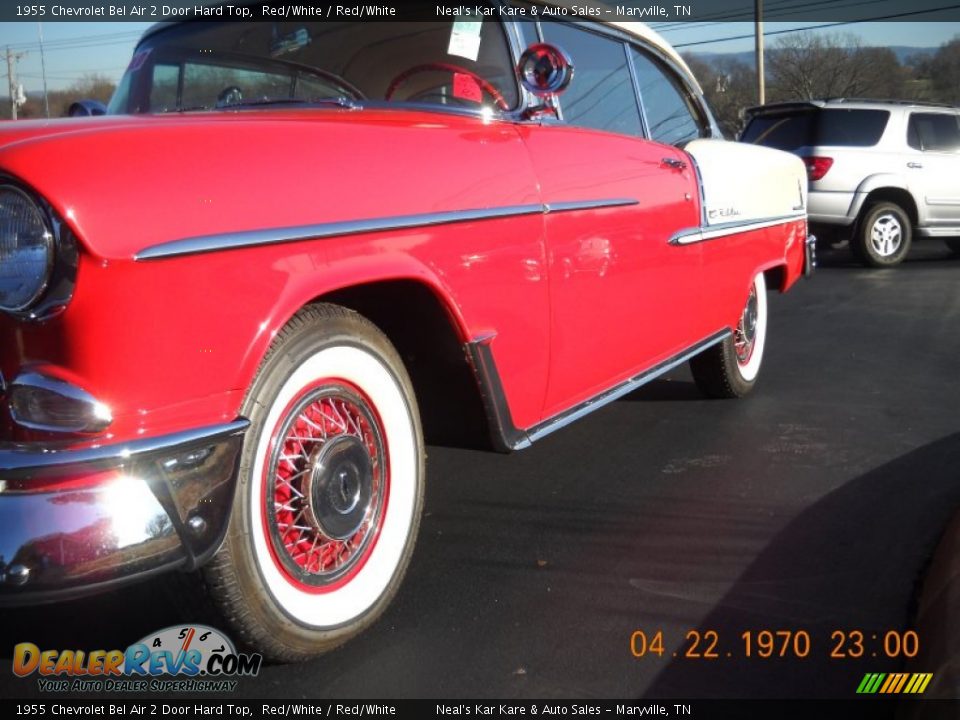1955 Chevrolet Bel Air 2 Door Hard Top Red/White / Red/White Photo #17