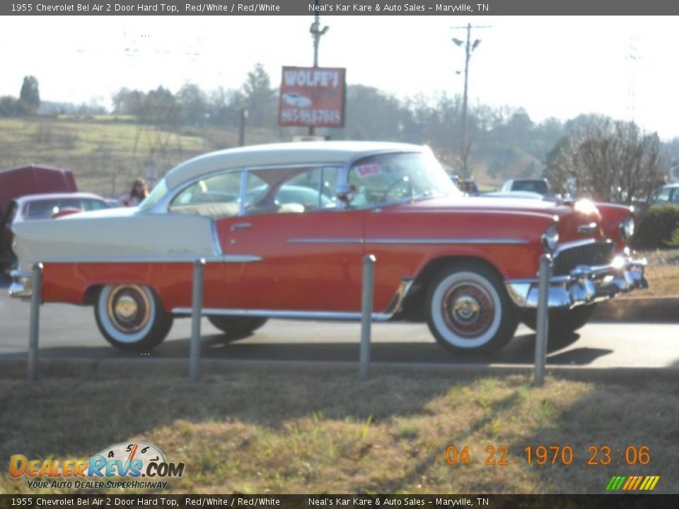 1955 Chevrolet Bel Air 2 Door Hard Top Red/White / Red/White Photo #19