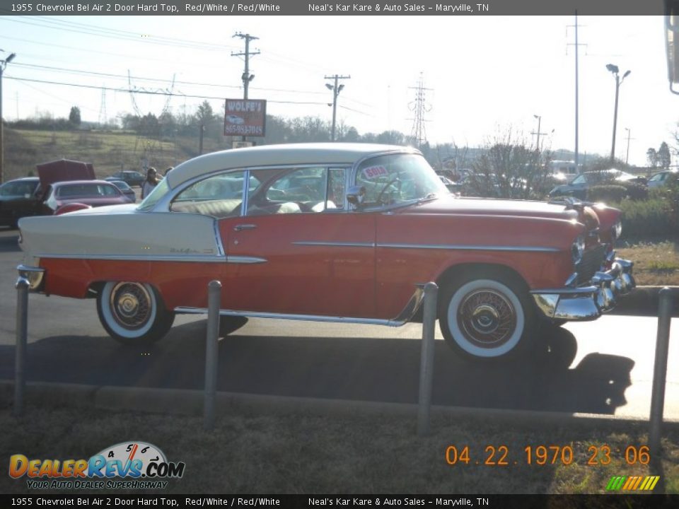 1955 Chevrolet Bel Air 2 Door Hard Top Red/White / Red/White Photo #20