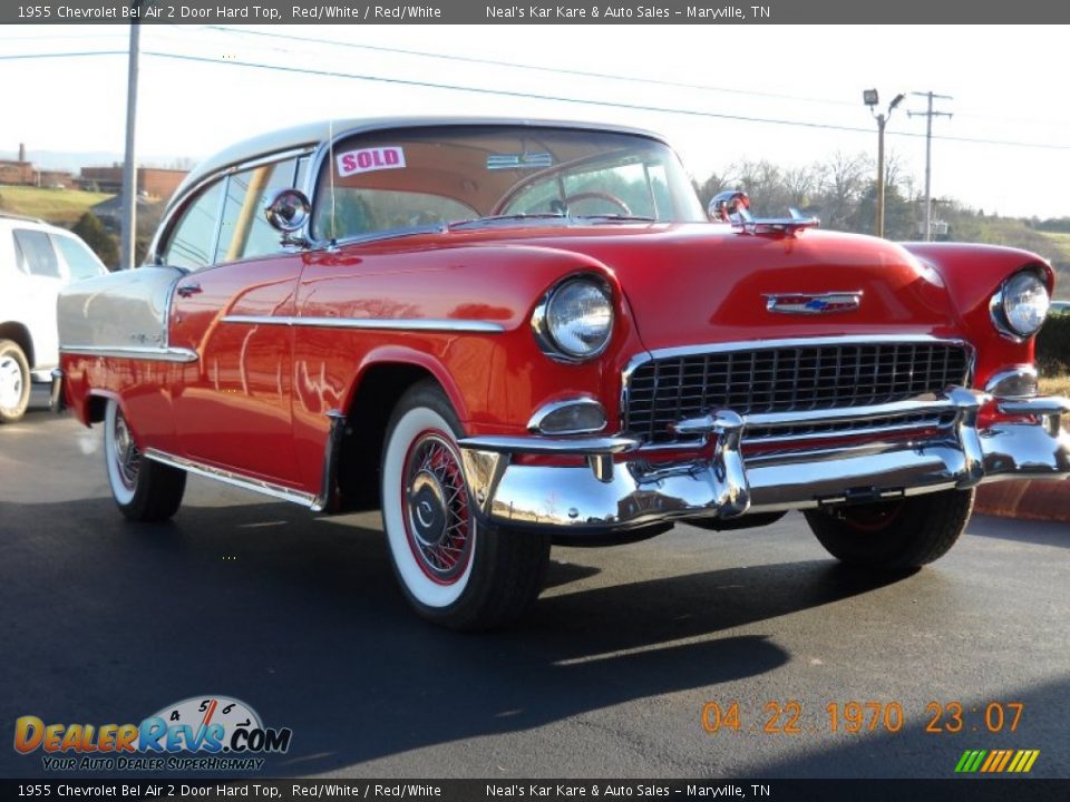 1955 Chevrolet Bel Air 2 Door Hard Top Red/White / Red/White Photo #22