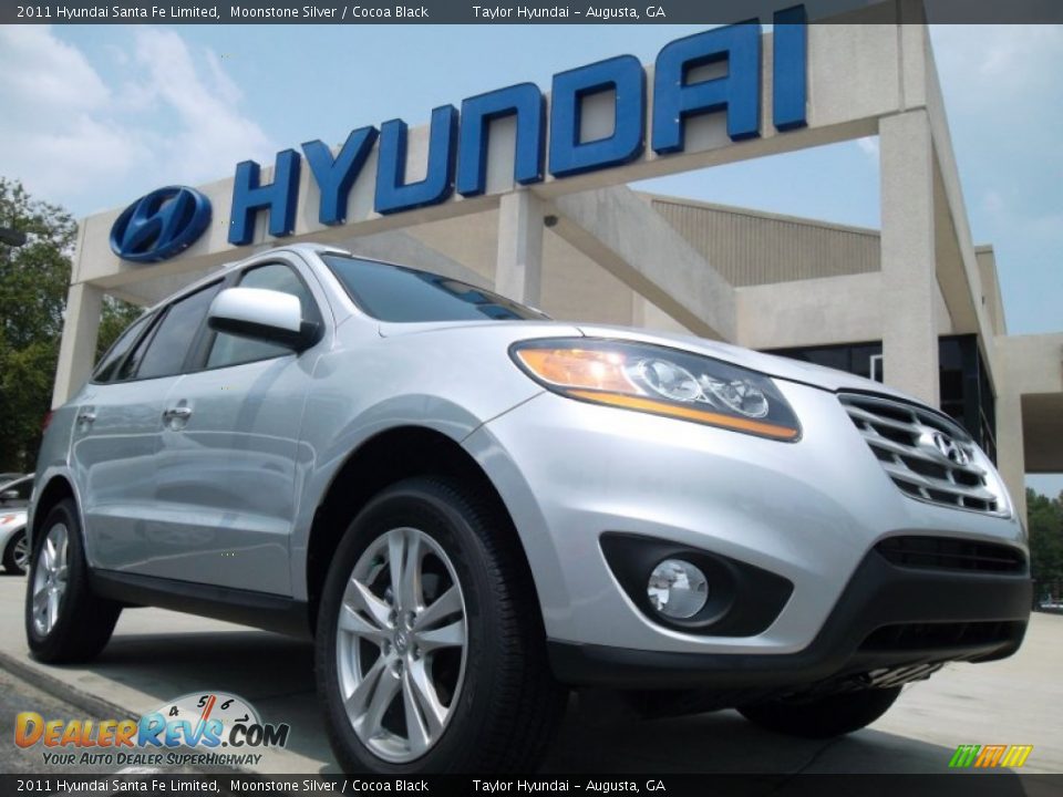 2011 Hyundai Santa Fe Limited Moonstone Silver / Cocoa Black Photo #1