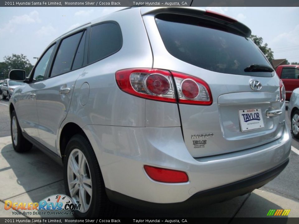 2011 Hyundai Santa Fe Limited Moonstone Silver / Cocoa Black Photo #5