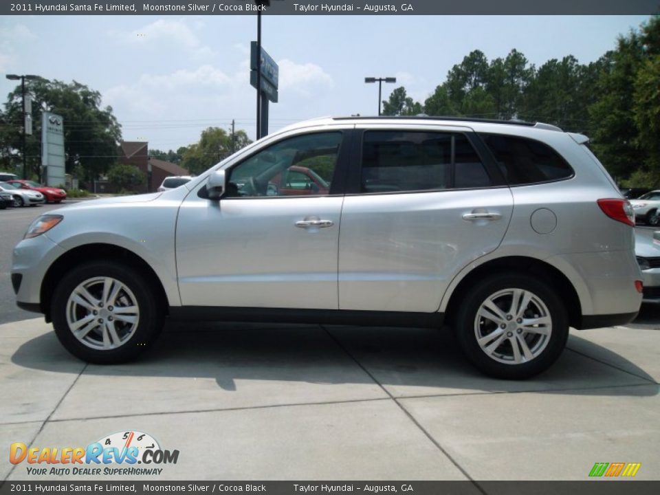 2011 Hyundai Santa Fe Limited Moonstone Silver / Cocoa Black Photo #6