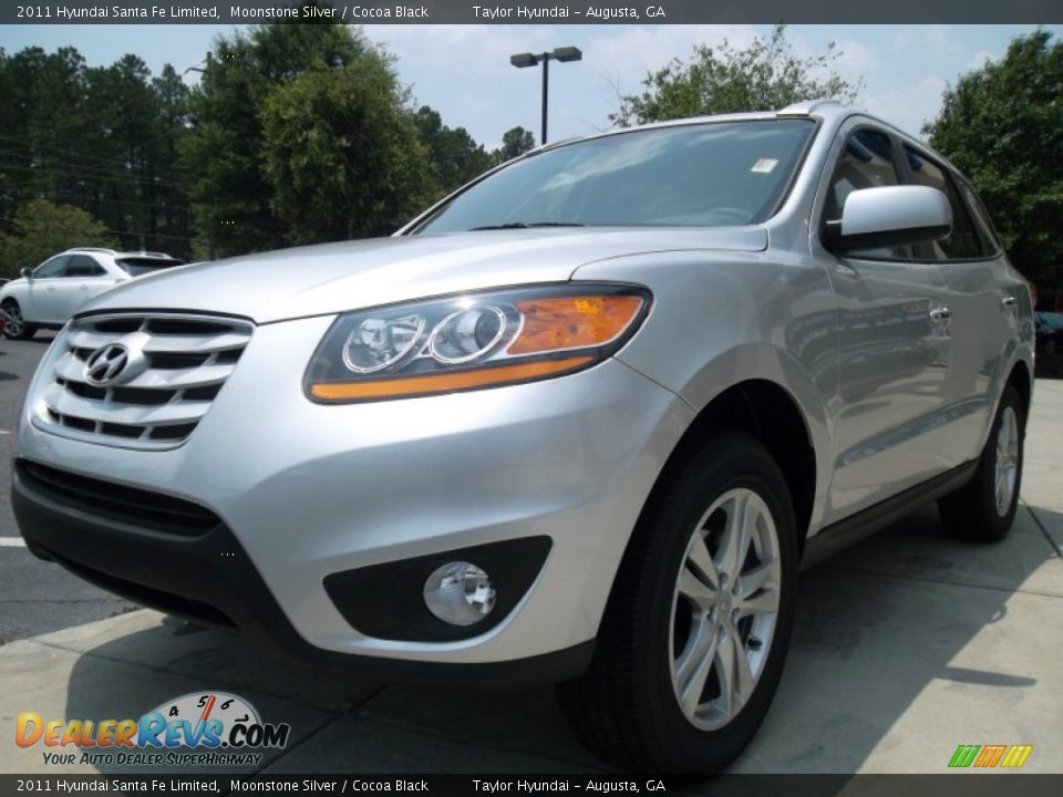 2011 Hyundai Santa Fe Limited Moonstone Silver / Cocoa Black Photo #7