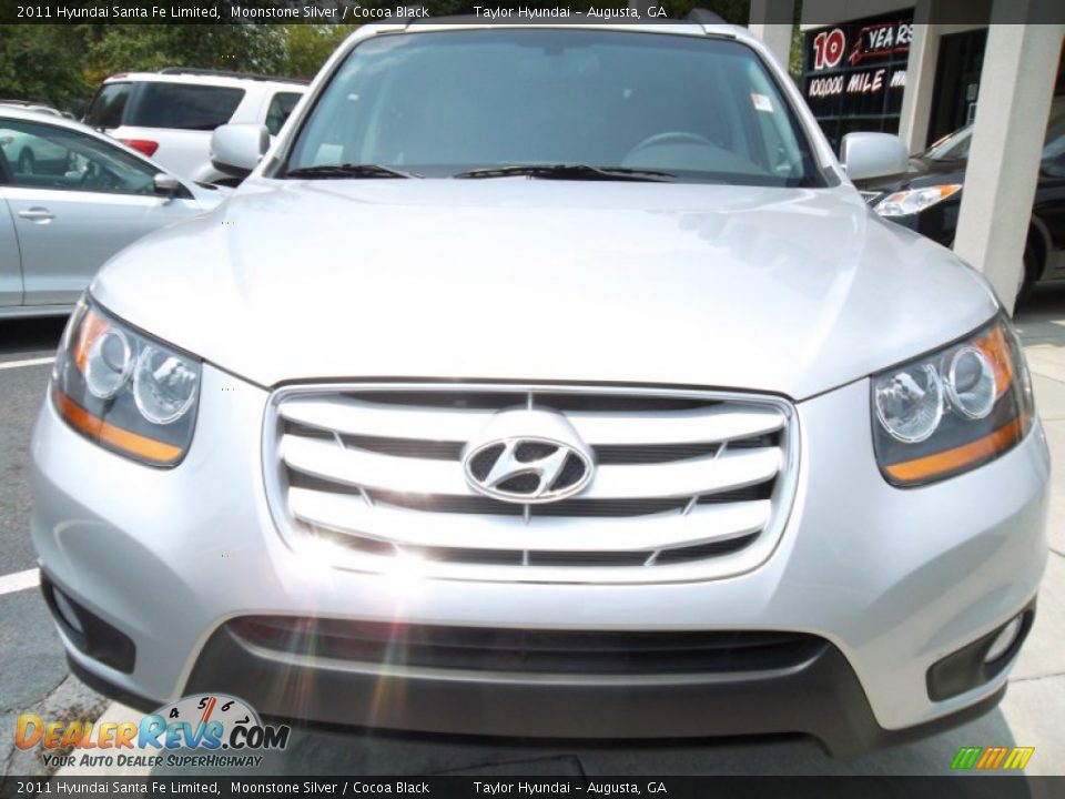 2011 Hyundai Santa Fe Limited Moonstone Silver / Cocoa Black Photo #8