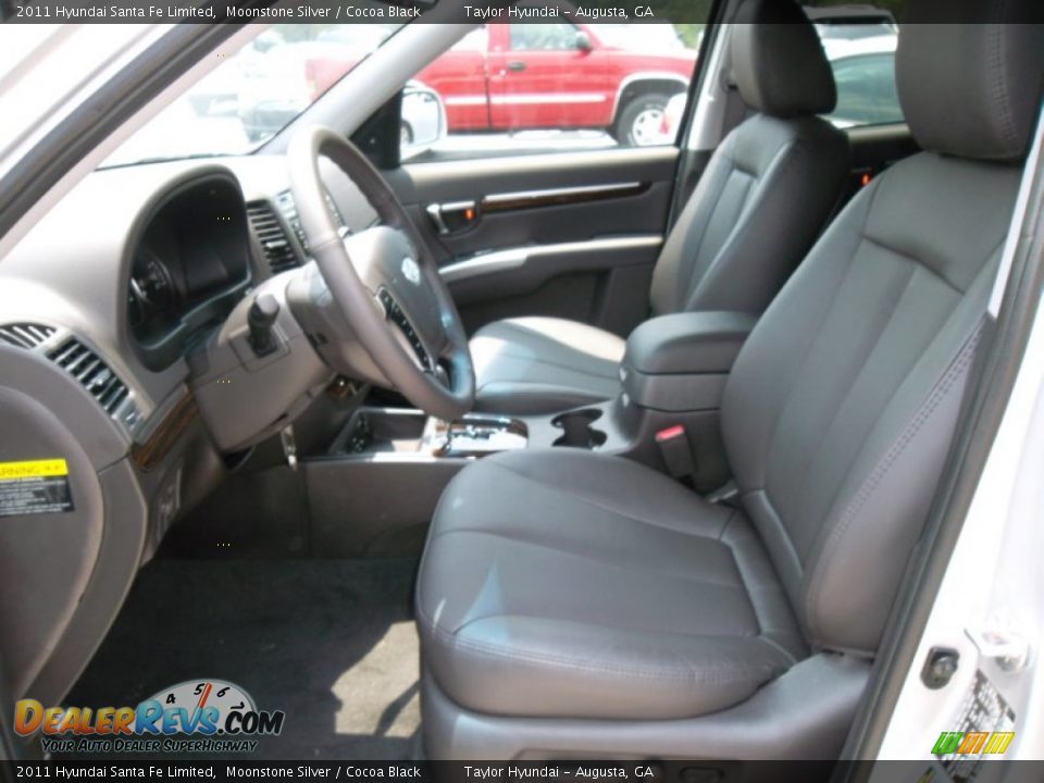 2011 Hyundai Santa Fe Limited Moonstone Silver / Cocoa Black Photo #9