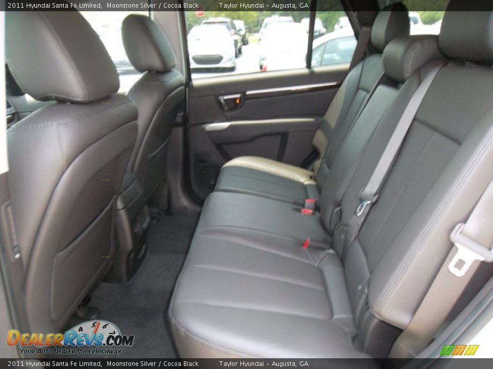 2011 Hyundai Santa Fe Limited Moonstone Silver / Cocoa Black Photo #10