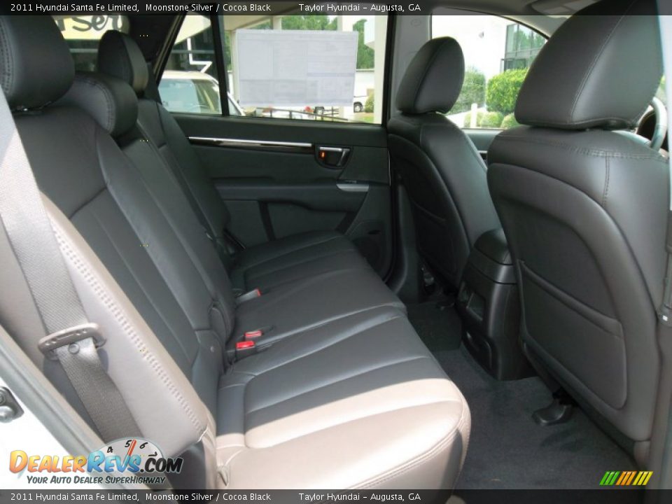 2011 Hyundai Santa Fe Limited Moonstone Silver / Cocoa Black Photo #11