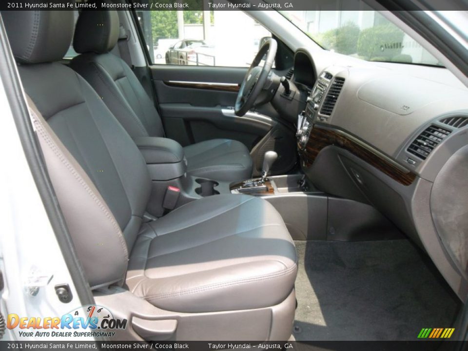 2011 Hyundai Santa Fe Limited Moonstone Silver / Cocoa Black Photo #12