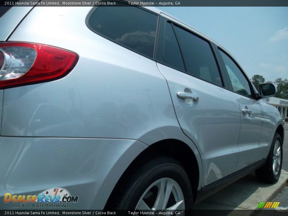 2011 Hyundai Santa Fe Limited Moonstone Silver / Cocoa Black Photo #14